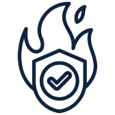 works alongside fire protection icon